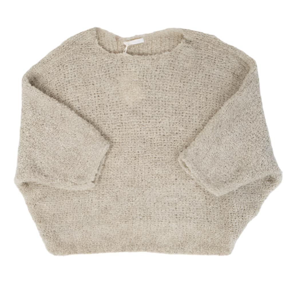 Dolman Sleeve Boucle Sweater