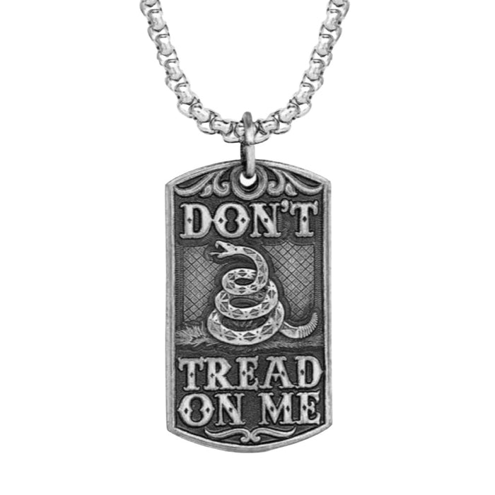 Montana Silversmiths Don't Tread on Me Dog Tag Necklace MEN - Accessories - Jewelry & Cuff Links Montana Silversmiths   