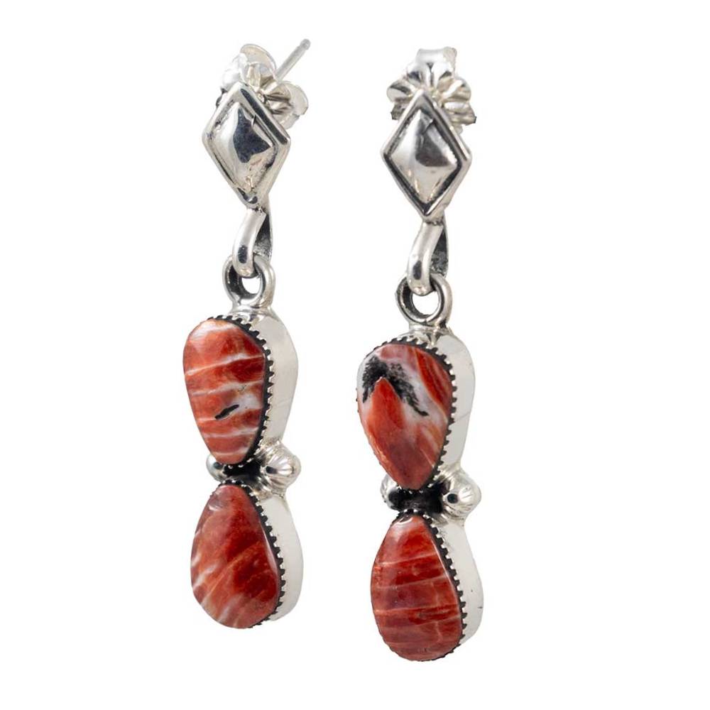 Double Stone Spiny Drop Earrings WOMEN - Accessories - Jewelry - Earrings Sunwest Silver   