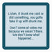 "Drunk Me" Coaster HOME & GIFTS - Gifts Drinks On Me   