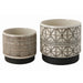 Embossed Stoneware Planters HOME & GIFTS - Home Decor - Decorative Accents Creative Co-Op   