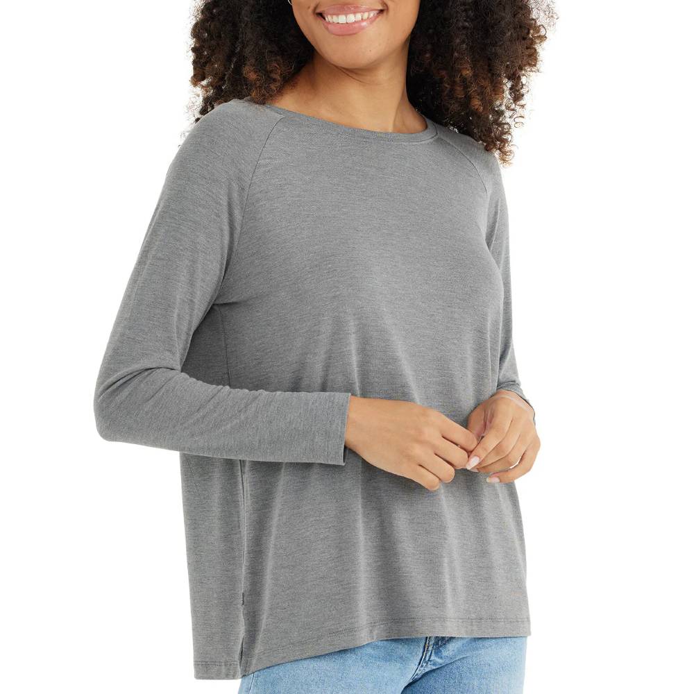 Free Fly Women's Bamboo Everyday Flex Shirt - Heather Navy WOMEN - Clothing - Tops - Long Sleeved Free Fly Apparel   