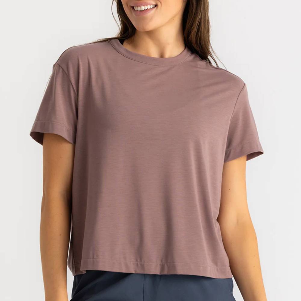 Free Fly Women's Elevate Lightweight Tee - Fig WOMEN - Clothing - Tops - Short Sleeved Free Fly Apparel   