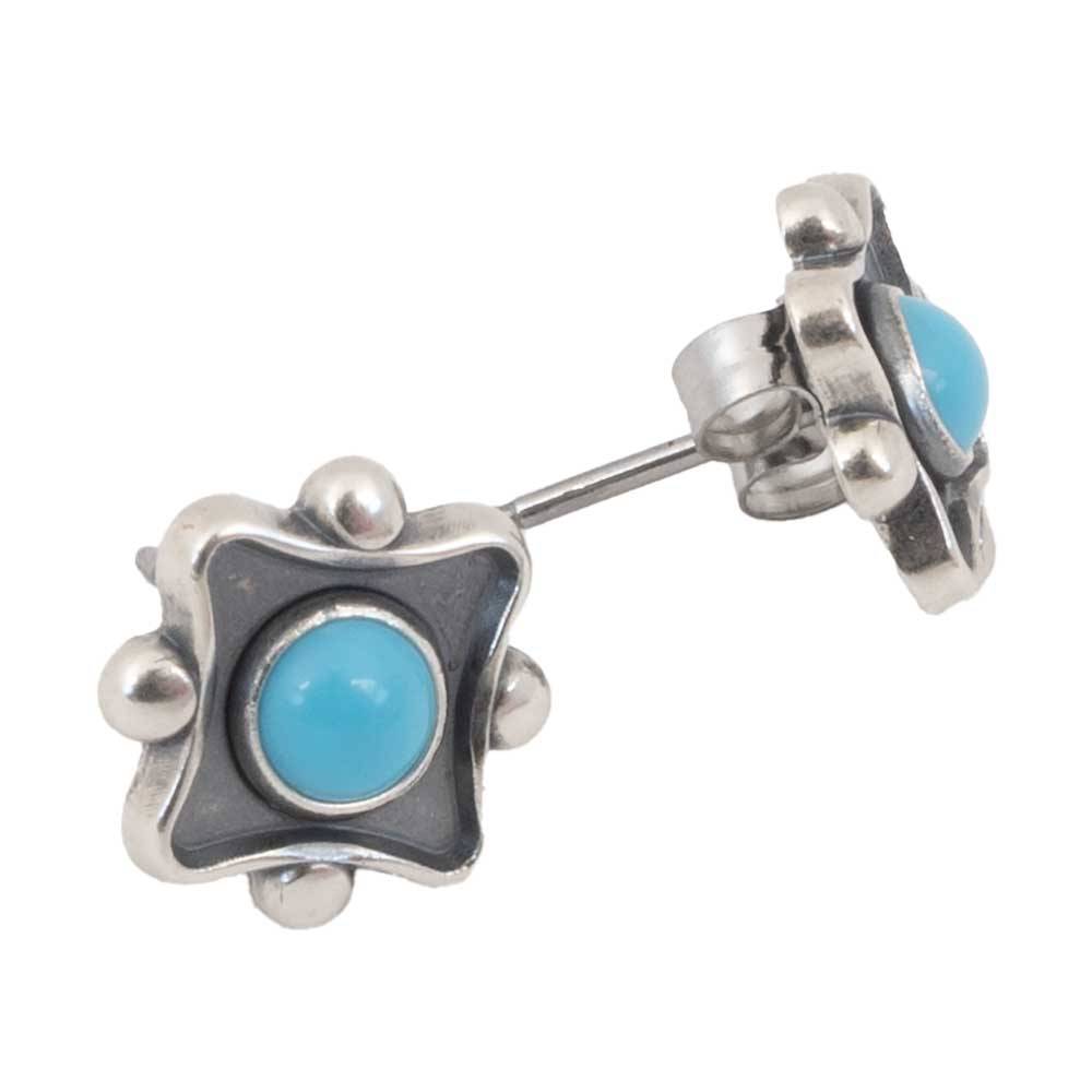 Filigree Turquoise Stud Earrings WOMEN - Accessories - Jewelry - Earrings Sunwest Silver   