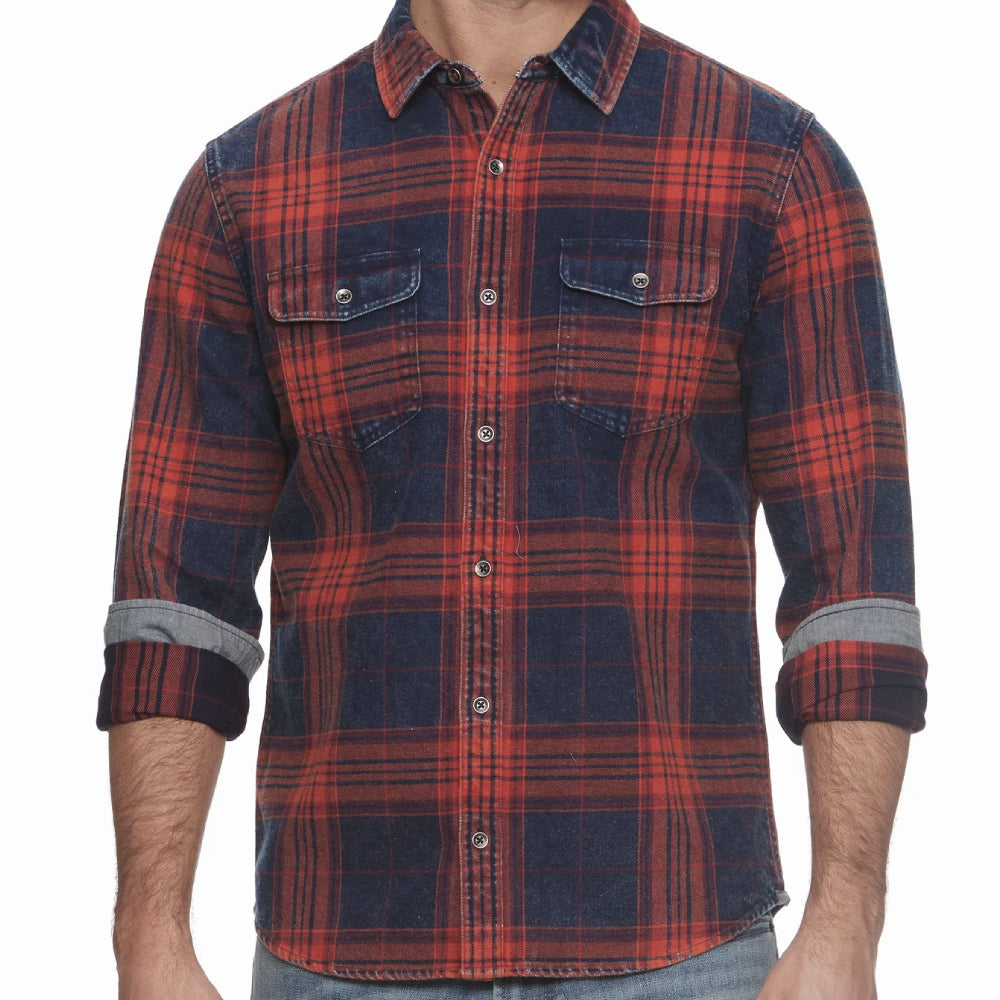 Flag & Anthem Men's Colwell Vintage Wash Flannel Shirt MEN - Clothing - Shirts - Long Sleeve Shirts Flag And Anthem   