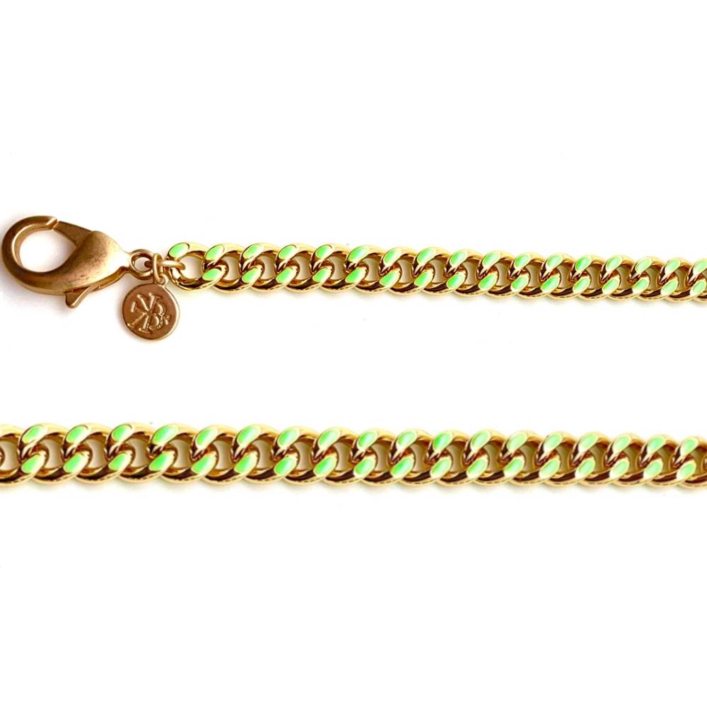 Flat Curb Candy 18" Chain - Lime