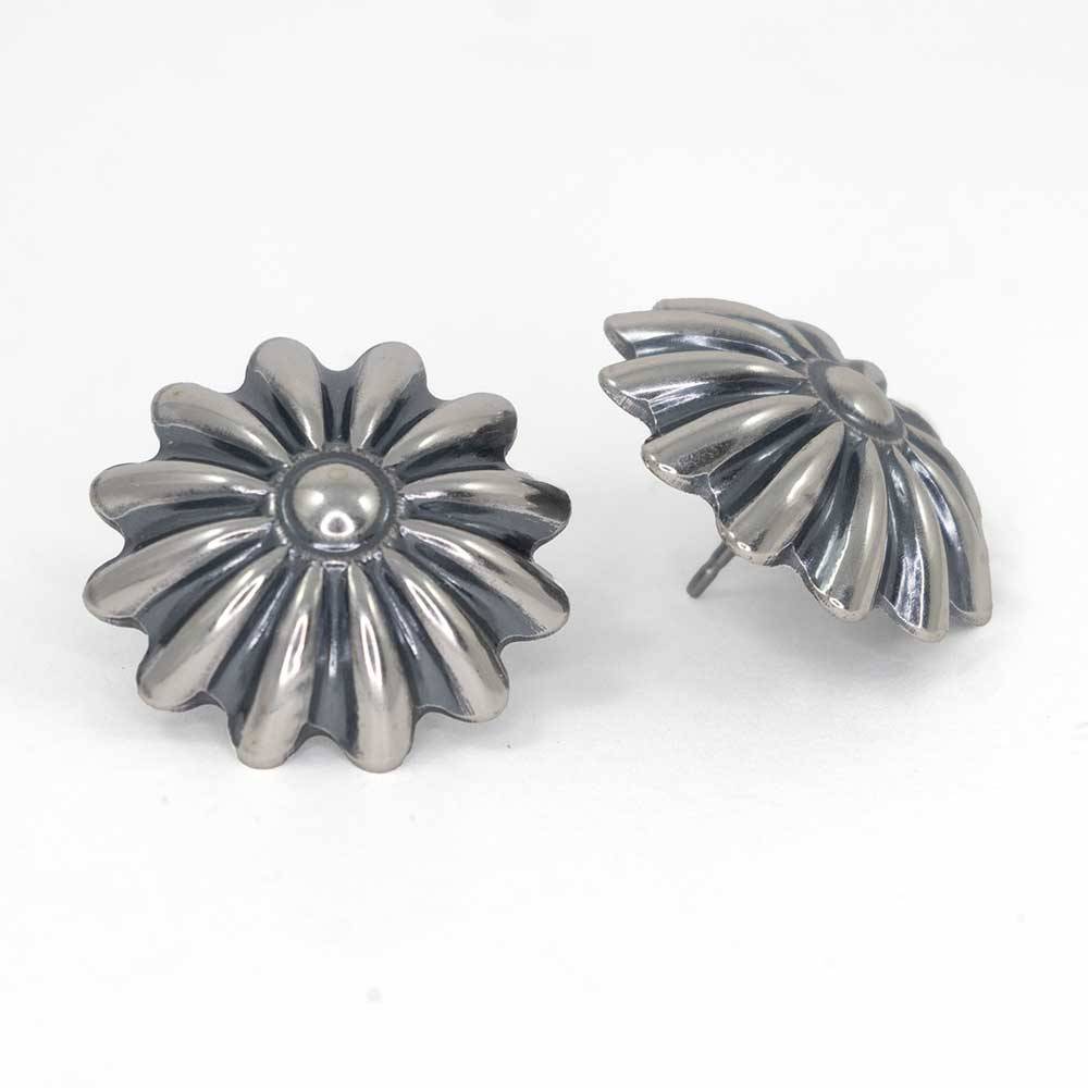 Floral Dome Stud Earrings WOMEN - Accessories - Jewelry - Earrings Sunwest Silver   