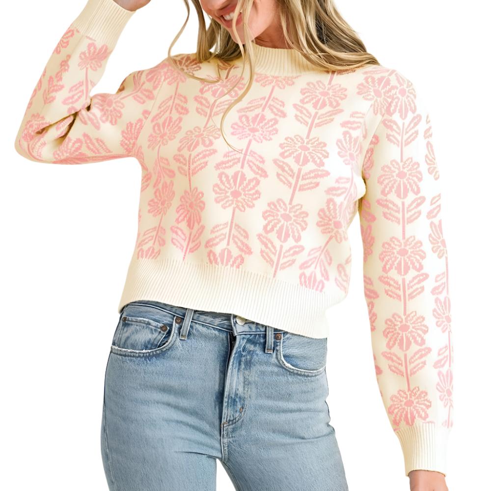 Floral Knit Sweater WOMEN - Clothing - Sweaters & Cardigans En Merci   