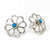 Flower w/ Small Turquoise Stone Stud Earrings WOMEN - Accessories - Jewelry - Earrings Al Zuni   