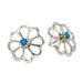 Flower with Small Turquoise Stone Stud Earrings WOMEN - Accessories - Jewelry - Earrings Al Zuni   