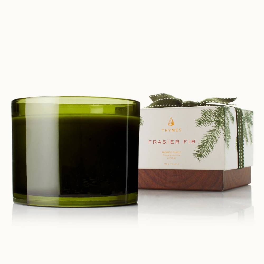 Thymes Fraiser Fir Green 3-Wick Candle HOME & GIFTS - Home Decor - Candles + Diffusers Thymes   