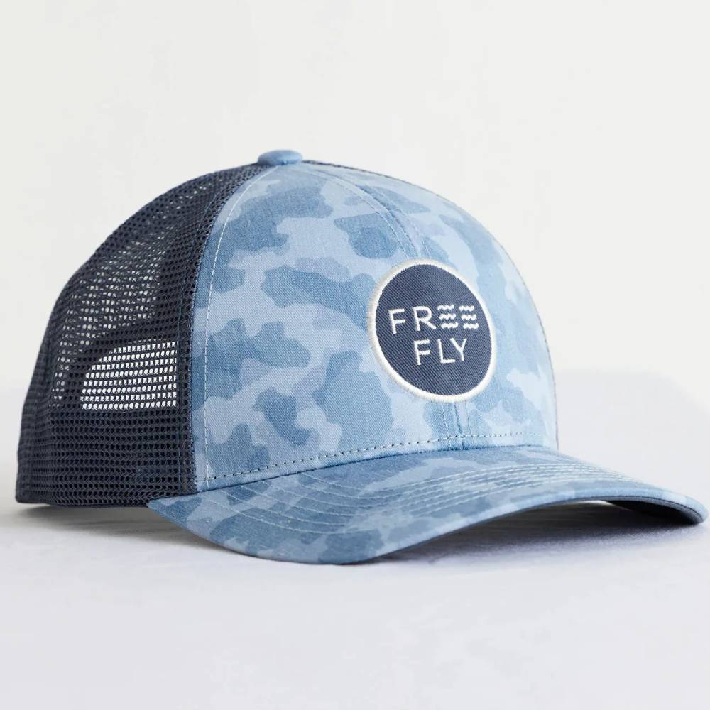 Free Fly Camo Trucker Hat HATS - BASEBALL CAPS Free Fly Apparel   