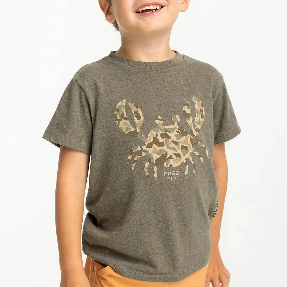 Free Fly Toddler Camo Crab Tee KIDS - Baby - Baby Boy Clothing Free Fly Apparel   