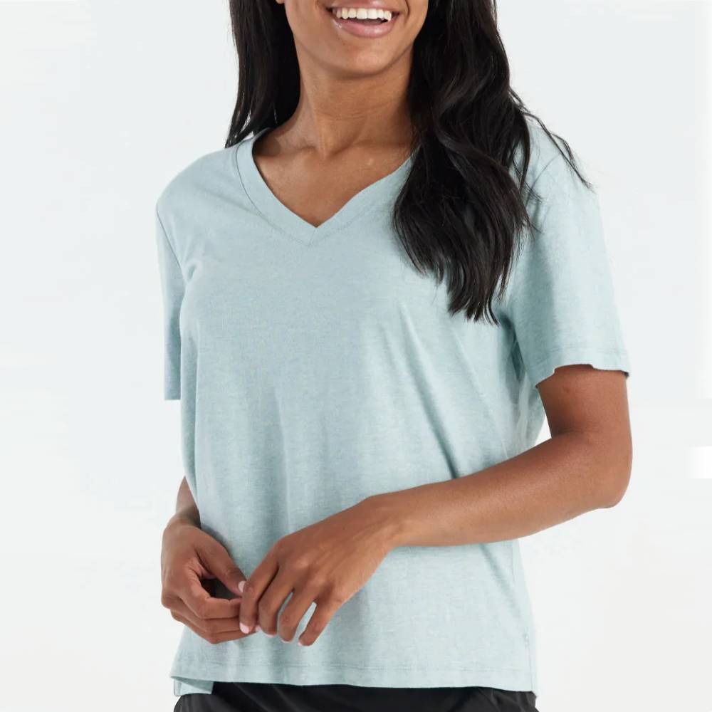 Freefly Women's Bamboo Heritage V Neck Tee WOMEN - Clothing - Tops - Short Sleeved Free Fly Apparel   