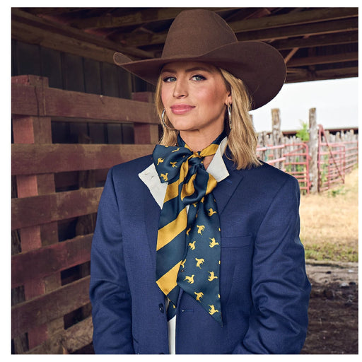 Fringe Scarves Boli Preppy Buck Navy/Gold Scarf ACCESSORIES - Additional Accessories - Wild Rags & Scarves Fringe Scarves