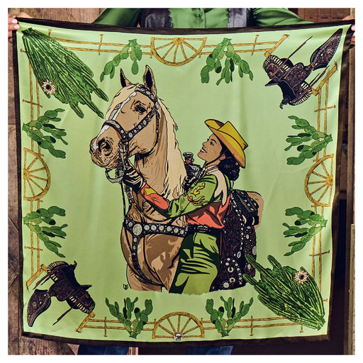 Fringe Scarves Cowgirl Kate Wasabi Shorty Scarf ACCESSORIES - Additional Accessories - Wild Rags & Scarves Fringe Scarves