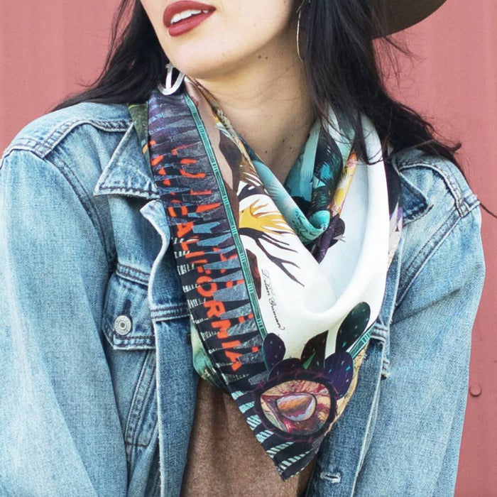 Fringe Scarves "Land of Kit & Fox" Long Wild Rag ACCESSORIES - Additional Accessories - Wild Rags & Scarves Fringe Scarves   