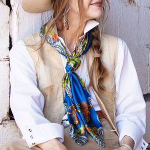 Fringe Scarves "Pecos The Longhorn" Wild Rag ACCESSORIES - Additional Accessories - Wild Rags & Scarves Fringe Scarves   