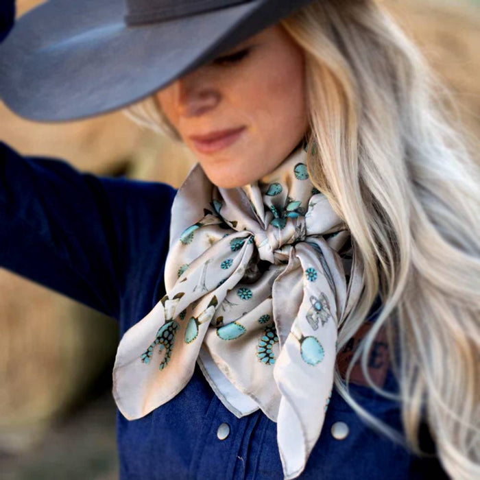 Fringe Scarves "Squash Blossomed" Long Wild Rag ACCESSORIES - Additional Accessories - Wild Rags & Scarves Fringe Scarves   