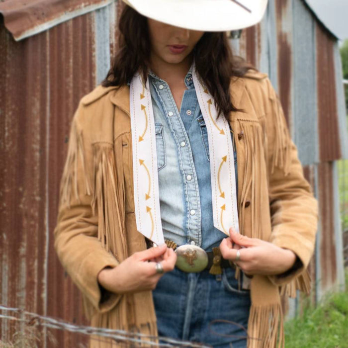 Fringe Scarves "Smiley Pocket" Twilly ACCESSORIES - Additional Accessories - Wild Rags & Scarves Fringe Scarves   