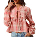 * Plaid Front Tie Blouse - FINAL SALE WOMEN - Clothing - Tops - Long Sleeved So Me