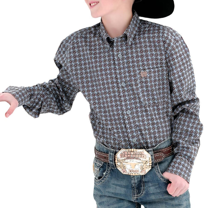 Cinch Boy's Geo Circles Button Shirt KIDS - Boys - Clothing - Shirts - Long Sleeve Shirts Cinch   