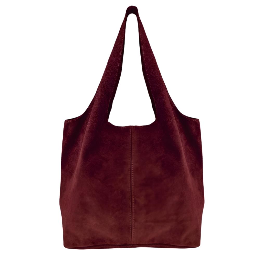 Giannina Suede Leather Shoulder Bag WOMEN - Accessories - Handbags - Shoulder Bags Italian Leather