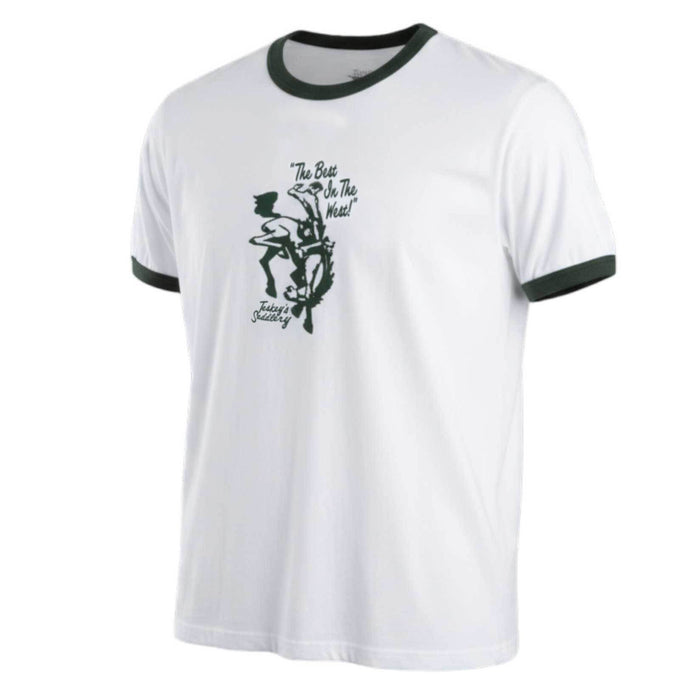 Teskey's Best In The West Tee - White/Forest Green TESKEY'S GEAR - SS T-Shirts Teskey's