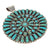 Green Kingman Turquoise Sundial Pendant WOMEN - Accessories - Jewelry - Pins & Pendants Al Zuni   