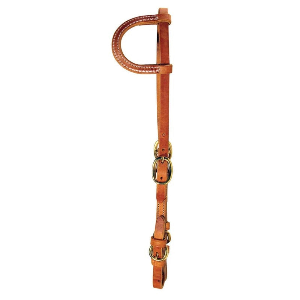 Teskey's Sliding One Ear Headstall with Throat Latch Tack - Headstalls Teskey's