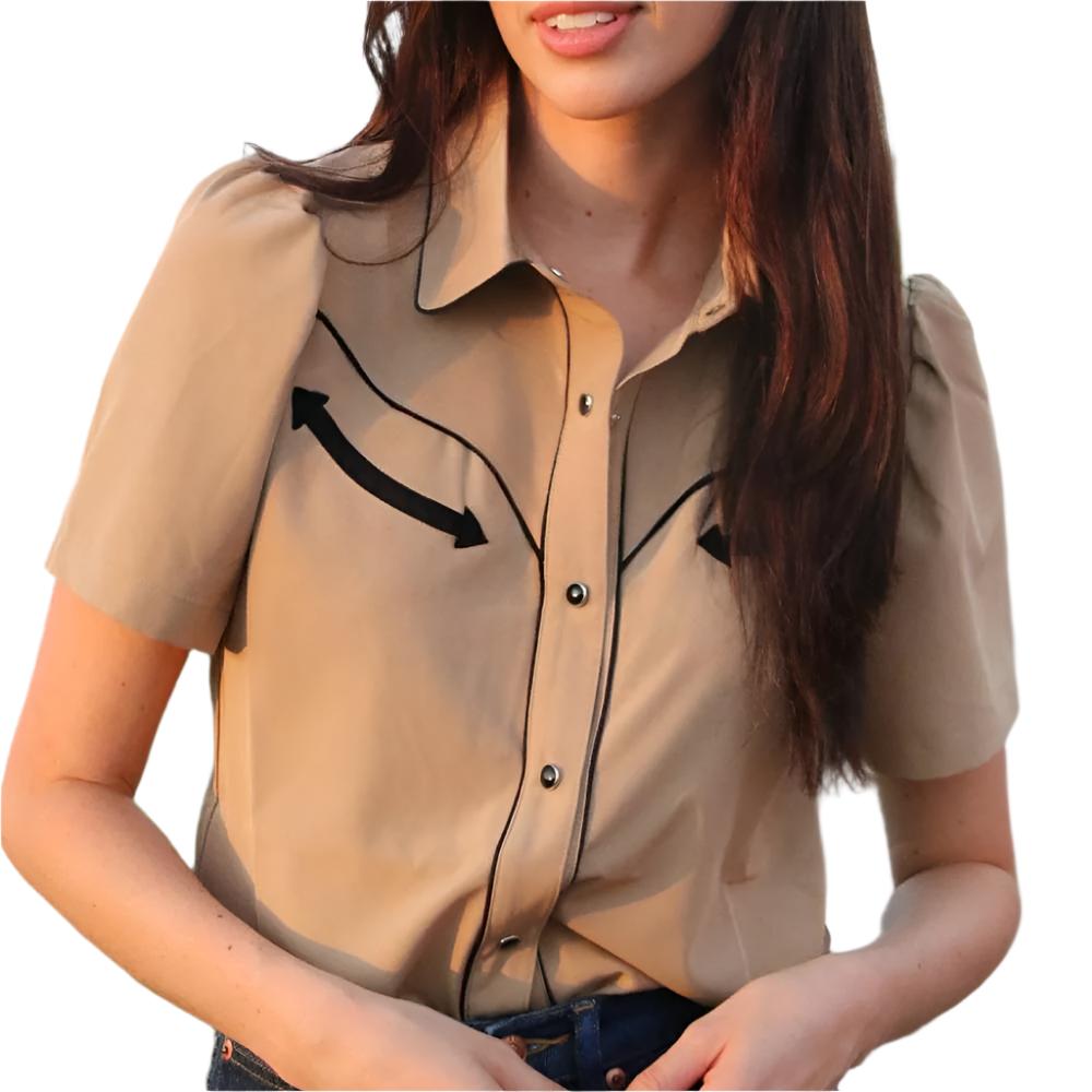 Howdy Hanny Puffy Sleeve Blouse WOMEN - Clothing - Tops - Short Sleeved Howdy Hanny