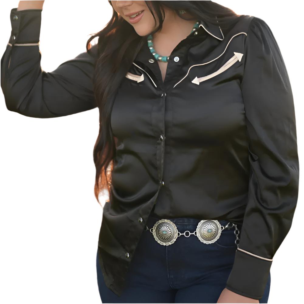 Howdy Hanny Satin Blouse WOMEN - Clothing - Tops - Long Sleeved Howdy Hanny   