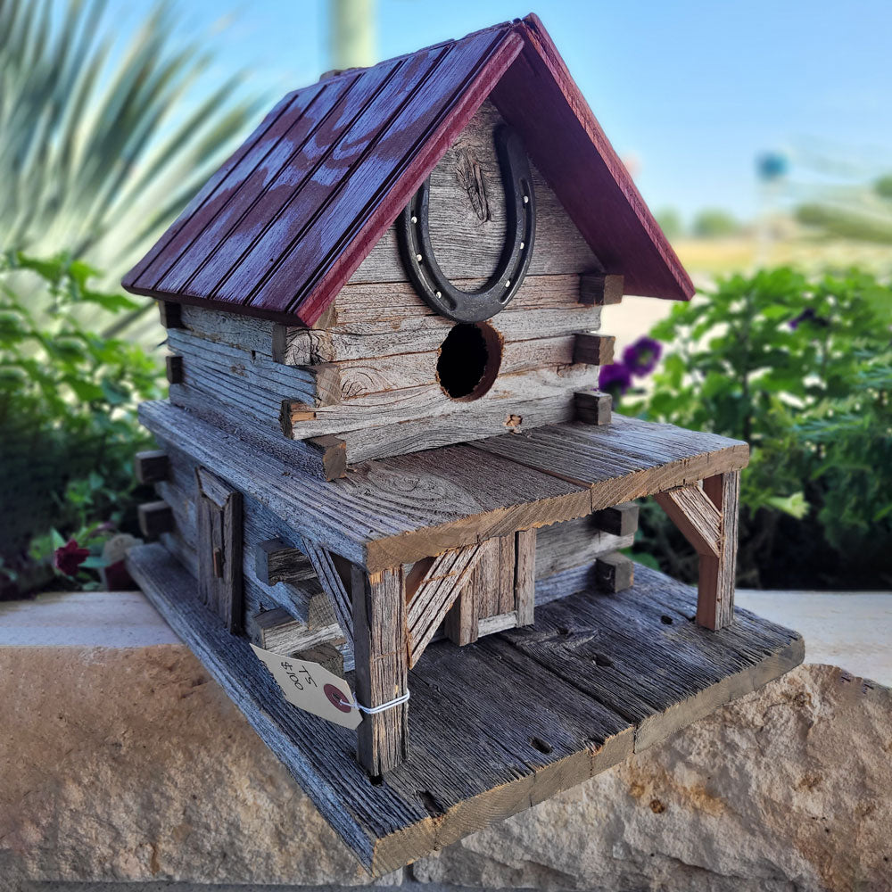 Horseshoe Handmade Wooden Birdhouse Garden Supplies - Decorations MISC   