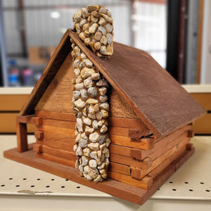 Handmade Wooden Log Cabin Birdhouse Garden Supplies - Decorations MISC   