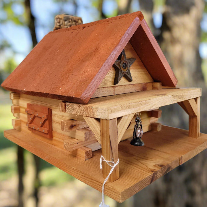 Handmade Wooden Birdhouse with Star Garden Supplies - Decorations MISC   