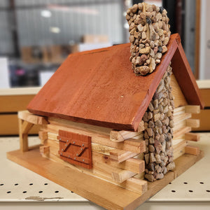 Handmade Wooden Birdhouse with Star Garden Supplies - Decorations MISC   
