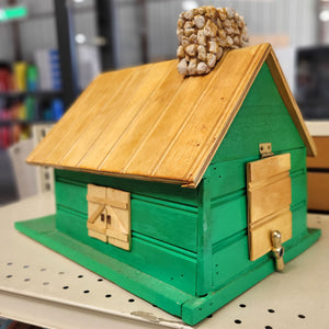 Handmade Green Wooden Birdhouse Garden Supplies - Decorations MISC   