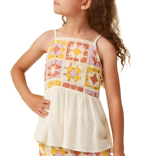 Hayden Girl's Crochet Babydoll Tank KIDS - Girls - Clothing - Tops - Sleeveless Tops Hayden Los Angeles   