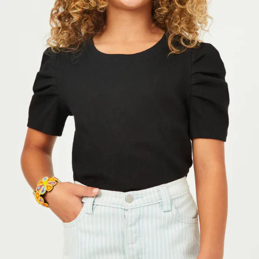 Hayden Girl's Pleated Shoulder Top - FINAL SALE KIDS - Girls - Clothing - Tops - Long Sleeve Tops HAYDEN LOS ANGELES   