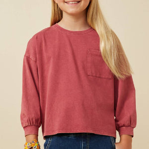 Heyden Girl's Pocket Tee - FINAL SALE KIDS - Girls - Clothing - Tops - Long Sleeve Tops Hayden Los Angeles   