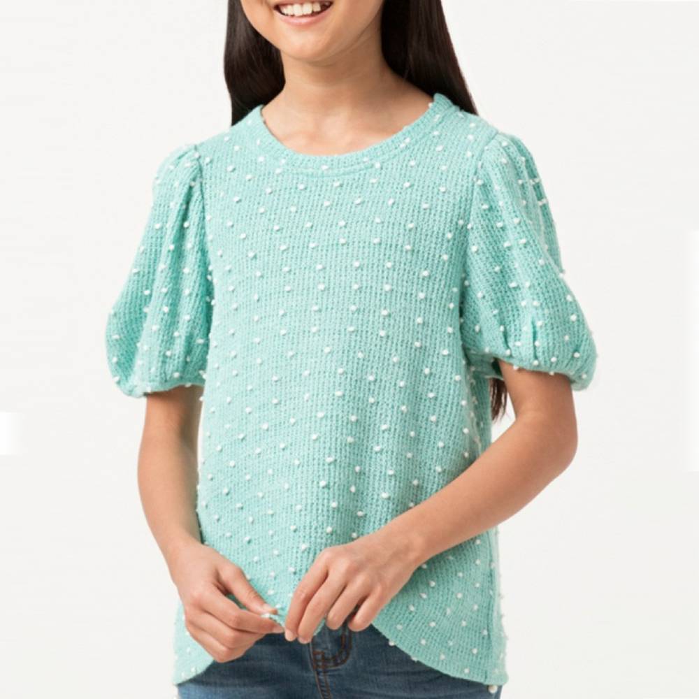Hayden Girl's Swiss Dot Top KIDS - Girls - Clothing - Tops - Short Sleeve Tops Hayden Los Angeles   