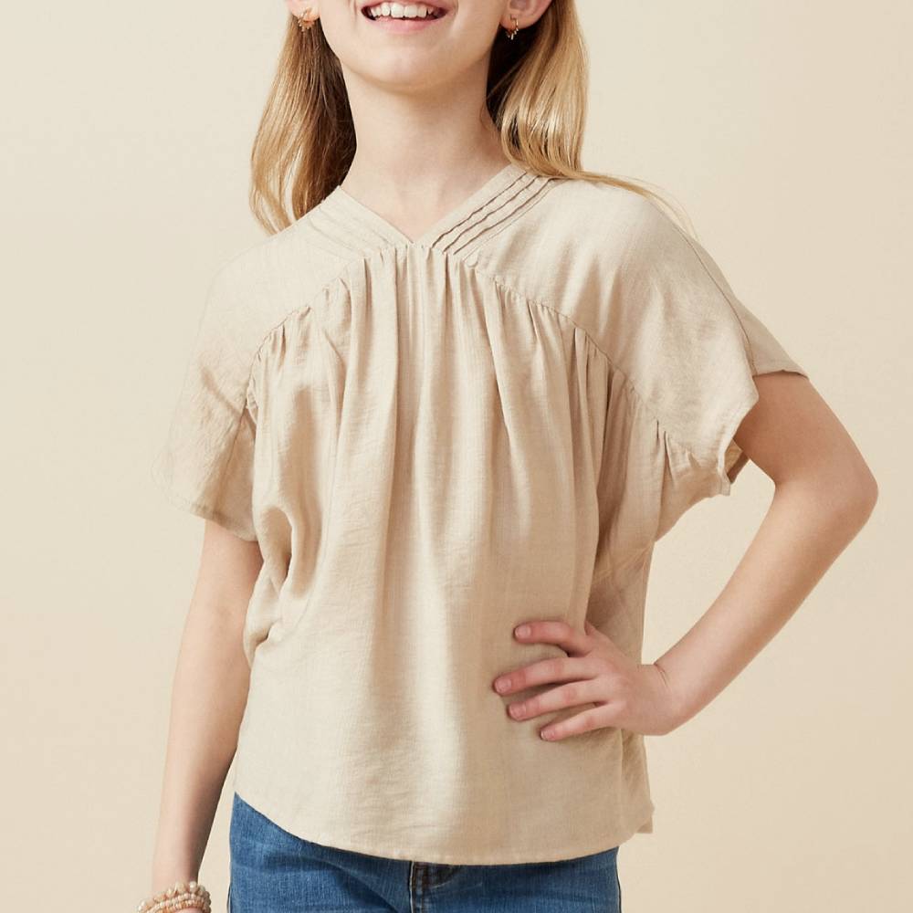 Hayden Girl's V-Neck Top KIDS - Girls - Clothing - Tops - Short Sleeve Tops HAYDEN LOS ANGELES   