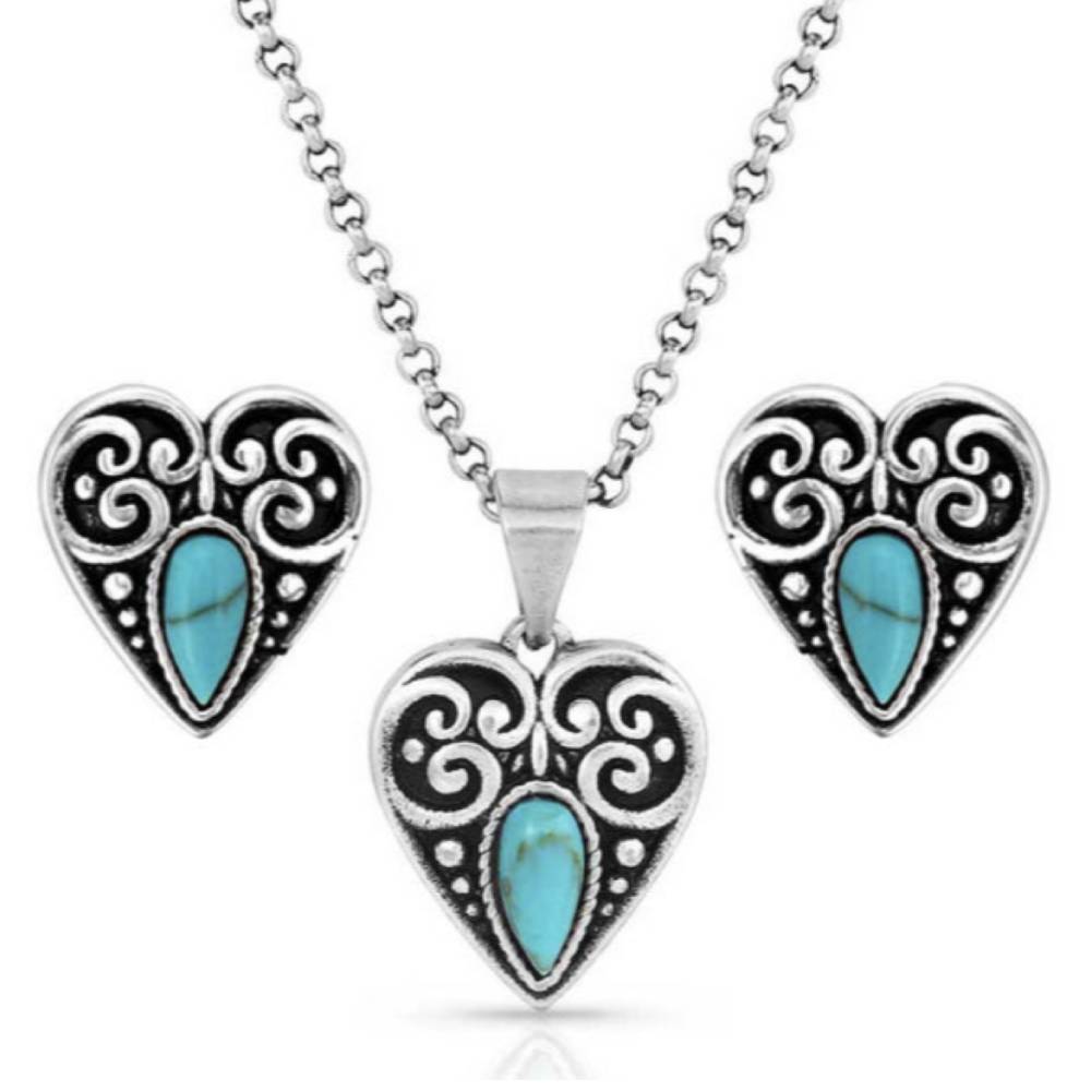 Montana Silversmiths Heart of the West Turquoise Jewelry Set WOMEN - Accessories - Jewelry - Jewelry Sets Montana Silversmiths   