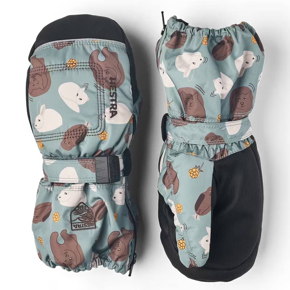 Hestra Baby Zip Long Mitt - Sea Blue Print KIDS - Accessories - Gloves & Scarves Hestra   