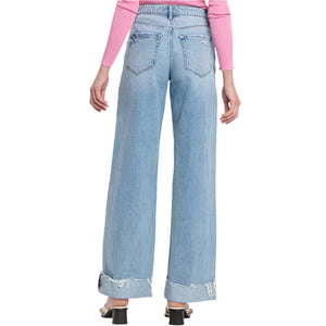 High Rise Cuffed Baggy Jean WOMEN - Clothing - Jeans Vervet   