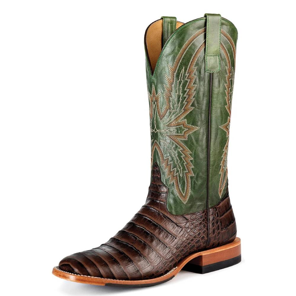 Horse Power Men's Chocolate Caiman Print Boot MEN - Footwear - Western Boots Horse Power   
