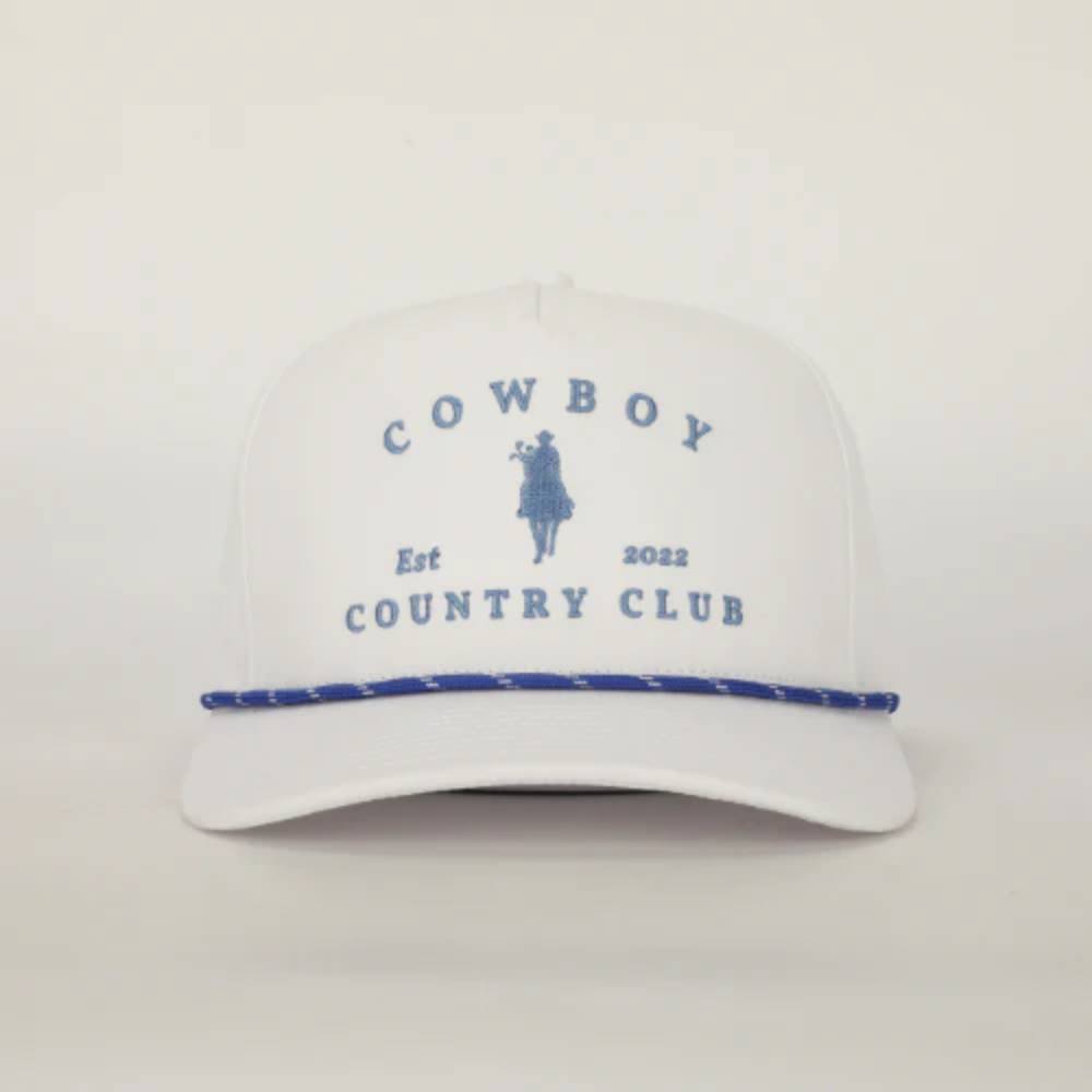 Horse Roped Hat - White HATS - BASEBALL CAPS Cowboy Country Club   