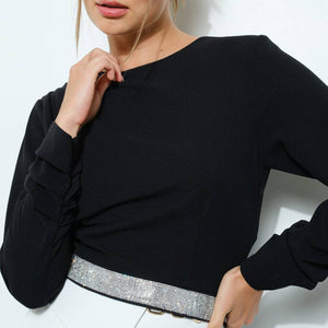 Hotfix Waistband Top WOMEN - Clothing - Tops - Long Sleeved Ina