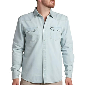 Howler Bros Dust Up Denim Snapshirt MEN - Clothing - Shirts - Long Sleeve Shirts Howler Bros   