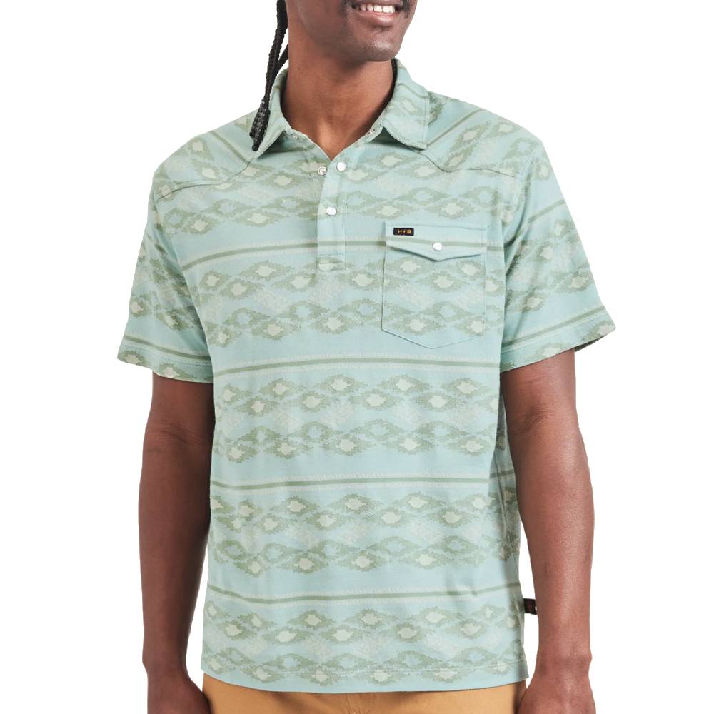 Howler Bros Seafoam Ranchero Polo MEN - Clothing - Shirts - Short Sleeve Shirts Howler Bros   
